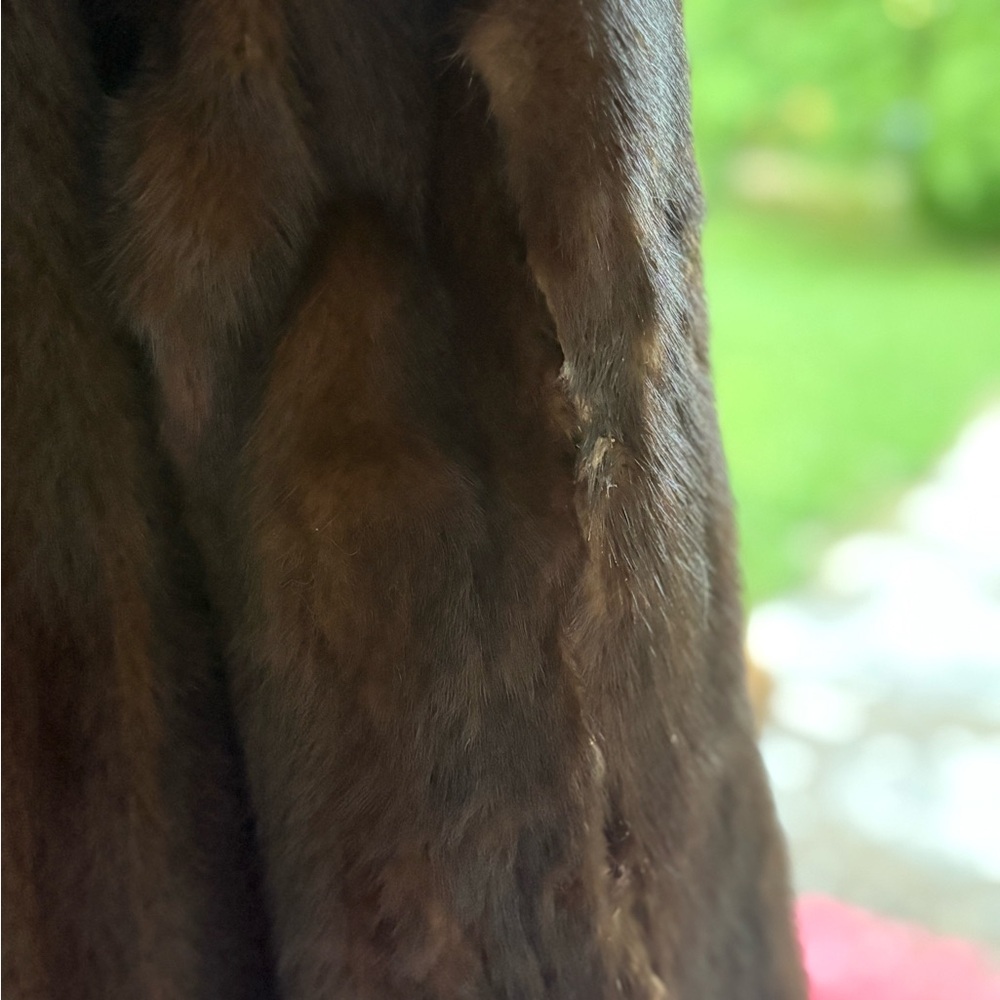 Classic Brown Full-Length Fur Coat (chocolate mink) - Picture 12 of 16